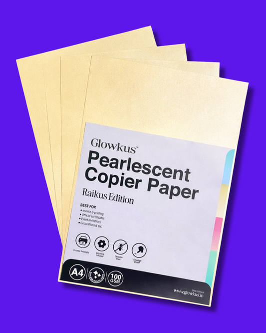 Premium Pearlescent Metallic Paper (A4) for Printing & Crafts