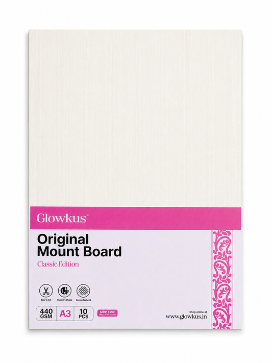 A3 Canvas Textured Mount Board | 440 GSM + 880 GSM Combo Pack