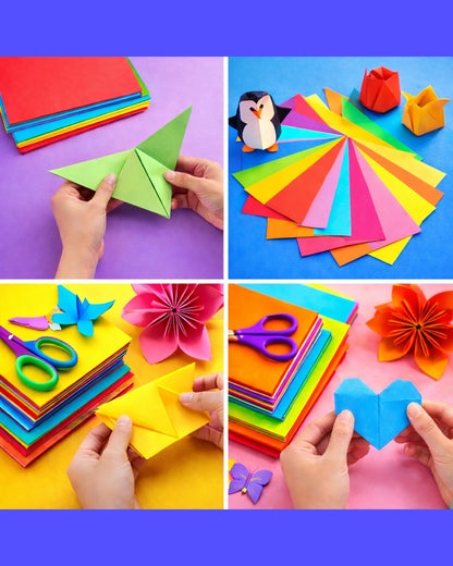 Origami Paper Pack for Art, Craft & School Projects