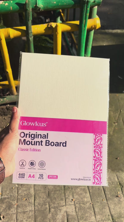 Canvas Textured Mount Board 440 GSM – Pack of 10 Sheets | Classic Edition